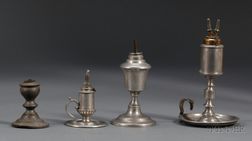 Four Pewter Lamps